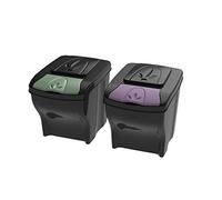 Bama S.p.A. 40302 PATTUMIERA Poker Office Set 2X20LT, Plastica, Nero con sportellini Colorati