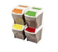 PATTUMIERA POKER PLUS DIFFERENZIATA SET 4 PATTUMIERE 108 LT BAMA SPAZZATURA
