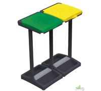 PATTUMIERA RACCOLTA DIFFERENZIATA DUE VANI MISTER BIS MONGARDI DUE PORTA SACCHI+