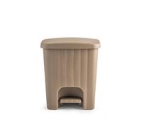 Pattumiera Quadr Pedalina Litri 4,5 Tortora Marrone Stefanplast