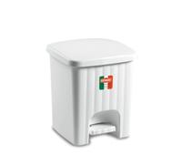 PATTUMIERA QUADRA PEDALINA BIANCA LT. 4,5 CM. 20,5x20,5x23,5 h STEFANPLAST