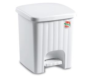 Pattumiera Quadra Pedalina Stefanplast Lt. 4,5 Bianco Stefanplast Sacchi per rif
