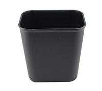 Pattumiera quadrata in plastica nera da 15 l, cestino per la raccolta differenziata senza coperchio, design compatto, per casa e ufficio ed elegante contenitore per rifiuti