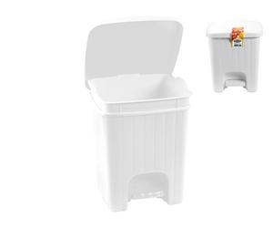 Pattumiera Quadrata Pedalina Litri 4,5 Bianco Stefanplast