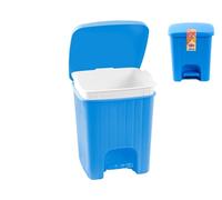 Pattumiera Quadrata Pedalina Litri 4,5 Turches Azzurro Stefanplast