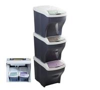 PATTUMIERA RACCOLTA DIFFERENZIATA POKER TRIS 3 X 20 LITRI BAMA PRODOTTO ITALIANO