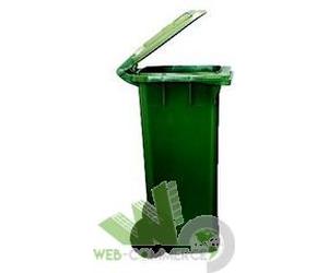 PATTUMIERA SECCHIO BIDONE RACCOLTA DIFFERENZIATA IMMONDIZIA LT.120 RUOTE VERDE