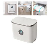 Pattumiera sospesa a parete con coperchio sotto il lavandino, armadio, WC,