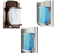 Pattumiera sospesa per cucina componibile ad incasso a scomparsa da appendere alla parete del lavabo bianco grigio chiaro marrone in plastica made in Italy -bianco