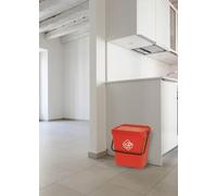 Pattumiera Stavelot, Cestino portarifiuti, Bidone per raccolta differenziata, Cestino spazzatura, 100% Made in Italy, 40x31h39 cm, Rosso