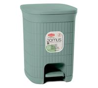 Pattumiera Domus 20Lt con Pedale Plastica Riciclata Coperchio Moderno Green Tea