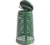 PATTUMIERA TRESPOLO BIDONE PORTASACCO PORTA SACCO 110LT H85 Ø51-38cm VERDE PARCO