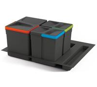 Pattumiere differenziata cassetto Mobile 60 cm xH 266 GRIGIO EMUCA