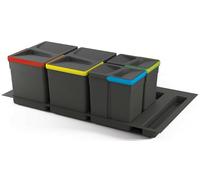 Pattumiere differenziata cassetto Mobile 90 cm xH 216 GRIGIO EMUCA