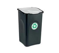 Pattumiere ecogreen 50lt fusto nero/coperchio bianco Stefanplast
