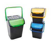 Pattumiere Ecoplast Set 3 da 35L - EC35: Sostenibili per raccolta differenziata