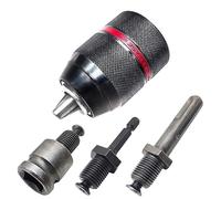 PATUOPRO Mandrino per trapano senza chiave da 1,5-13 mm, in metallo, resistente, 1/2''-20UNF con codolo SDS-Plus da 1/4" esagonale da 1/2'', adattatore per chiave a percussione, trapano elettrico