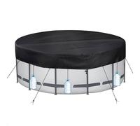 PATWING Copertura per Piscina Rotonda Ø 310 Für Ø260-305cm Piscina, UV-Resistente Telo Impermeabile für INTEX & BESTWAY Piscina, Cordoncini e Puntine Pavimento Sicherung von Copertura per Piscina