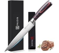 PAUDIN Coltello da Carne da 20cm, Coltelli da Chef e Professionisti, Posate da Cucina in Acciaio Inossidabile Tedesco, Lama Molto Affilata Lunga e Stretta con Impugnatura Ergonomica