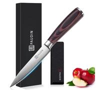 PAUDIN Coltello da Chef Multiuso, Coltelli da Cucina Affilato Professionale da 13 cm, in Acciaio Inossidabile Tedesco, Antiruggine con Impugnatura Ergonomica
