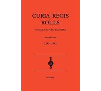Paul A Brand Curia Regis Rolls XVIII [27 Henry III to 30 Henr (Copertina rigida)