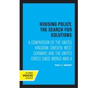 Paul F. Wendt Housing Policy, the Search for Solutions (Tascabile)