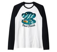 Paul Frank Camping Julius La Testa di Scimmia Maglia con Maniche Raglan