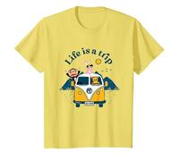 Paul Frank Julius & Co La Vita è Un Camper di Viaggio Maglietta, Bambini, Limone, 4 Anni