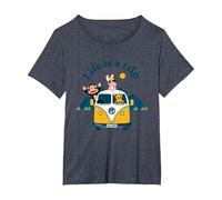 Paul Frank Julius & Co La Vita è Un Camper di Viaggio Maglietta, Donna Plus-Size, Pervinca, 1X