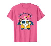 Paul Frank Julius & Co La Vita è Un Camper di Viaggio Maglietta, Uomo, Rosa mélange, XL