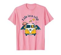 Paul Frank Julius & Co La Vita è Un Camper di Viaggio Maglietta, Uomo, Rosa, XL