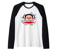 Paul Frank Julius La Scimmia in Rosa Occhiali Maglia con Maniche Raglan