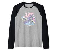 Paul Frank - Pattini a rotelle con Scritta Let it Roll Maglia con Maniche Raglan