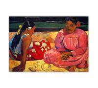Paul Gauguin Poster "Due donne di Tahiti" Tela Pittura Estetica Arte della parete Paul Gauguin Stampe per la casa Arredamento moderno Immagine 60x80cm Senza cornice