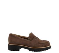 Paul Green Pantofole da donna e mocassino 1233-002, in pelle scamosciata, marrone
