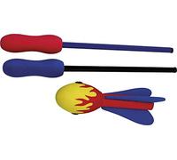 Paul Günther 1551 - Gioco di lancio Zooom Rocket, razzo fischiante con maniglia per 1 - 2 persone, distanza di volo fino a 30 m, grande divertimento all'aperto per bambini dai 6 anni in su.