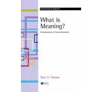 Paul H. Portner What is Meaning? (Tascabile) Fundamentals of Linguistics