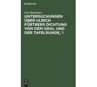 Paul Hamburger Untersuchungen Über Ulrich Fürtrers Dichtung V (Copertina rigida)