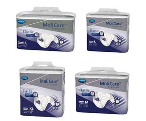 Paul Hartmann PANNOLINO MUTANDINA MOLICARE PREMIUM ELASTIC CON ALI ELASTICHE IPOALLERGENICO 9 GOCCE M 26 PEZZI