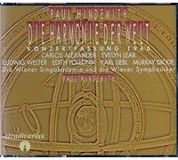 Paul Hindemith conducts his opera Die Harmonie der Welt (Live , 1960 - 2 CD's)