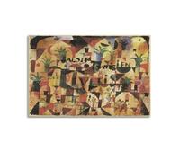 Paul Klee - Stampa artistica da parete su tela, motivo: accesso al viale di Tunisi, decorazione artistica da parete, per soggiorno e camera da letto, 50 x 75 cm
