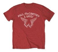 Paul Mccartney - T-Shirt # M Unisex Red # Wings Logo