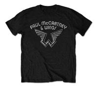 Paul Mccartney - T-Shirt # Xxl Unisex Black # Wings Logo