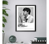 Paul McCartney, The Beatles - Quadro Stampa Poster Musica Vintage con cornice
