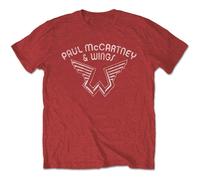 Paul Mccartney Wings Logo Red autorizzato Uomo maglietta