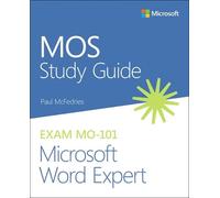 Paul McFedries MOS Study Guide for Microsoft Word Expert Exam MO-101 (Tascabile)