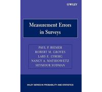 Paul P. Biemer Nancy A. Mathiowetz Measurement Errors in Surveys (Tascabile)