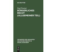 Paul Posener Bürgerliches Recht (Allgemeiner Teil) (Copertina rigida)
