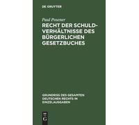 Paul Posener Recht Der Schuldverhältnisse Des Bürgerlichen Ge (Copertina rigida)