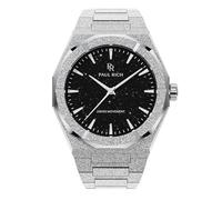 Paul Rich Orologio da polso da uomo in acciaio inox, robusto ed elegante, per affari, regalo o laurea, analogico, impermeabile, con scritta "Frosted Star Dust II Void Silver" (argento nero)